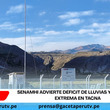 SENAMHI advierte déficit de lluvias y radiación extrema en Tacna