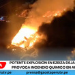 Potente explosión en Ezeiza deja heridos y provoca incendio químico en Argentina