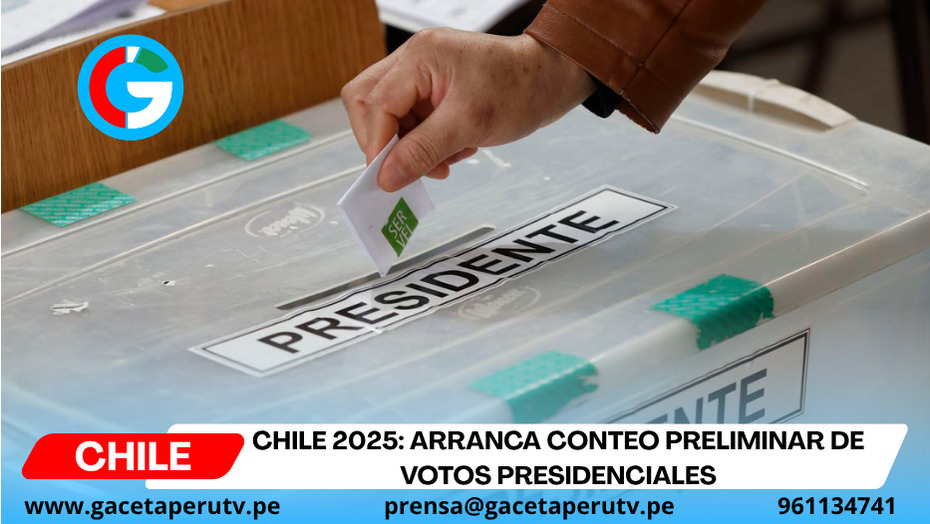 Chile 2025: Arranca conteo preliminar de votos presidenciales