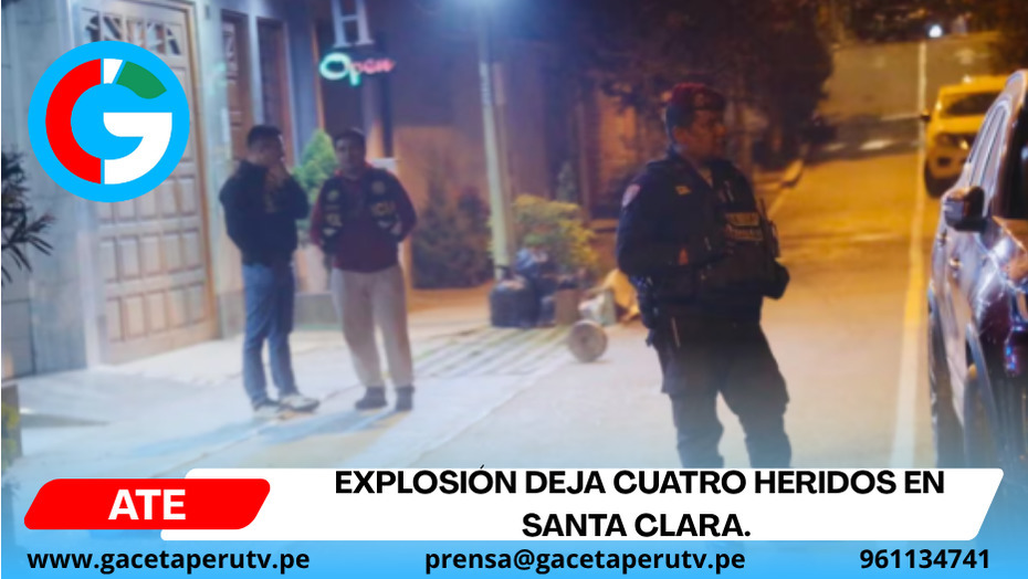 Explosión deja cuatro heridos en Santa Clara.
