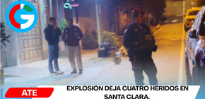Explosión deja cuatro heridos en Santa Clara.