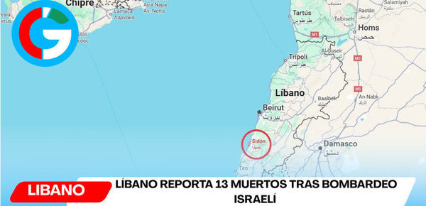 Líbano reporta 13 muertos tras bombardeo israelí en campamento refugiados