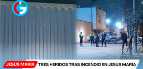 Tres heridos tras incendio en Jesús María