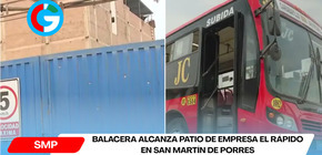 Balacera alcanza patio de empresa El Rápido en SMP