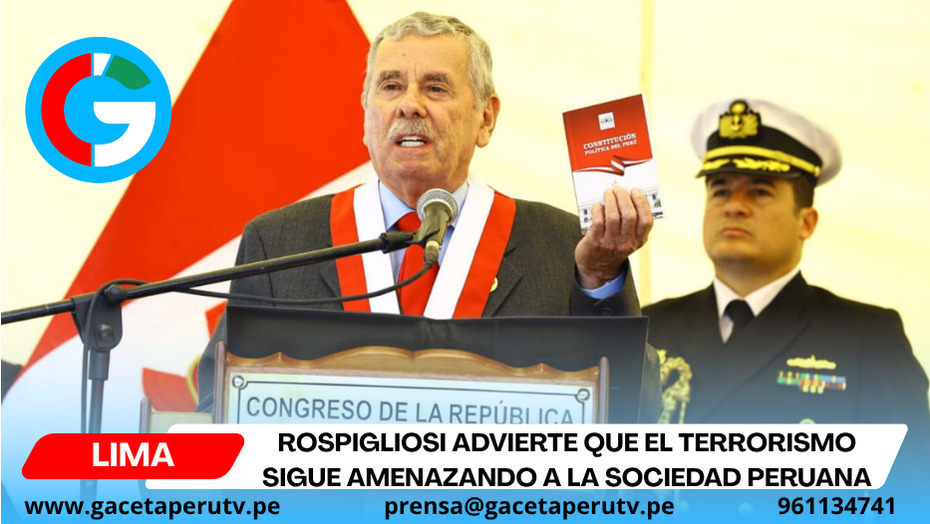 Rospigliosi advierte que el terrorismo sigue amenazando a la sociedad peruana