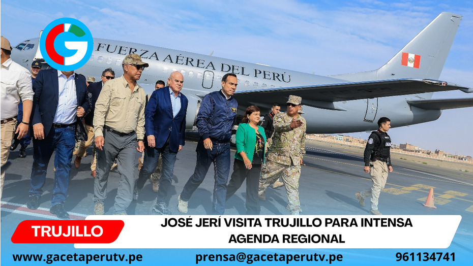 José Jerí visita Trujillo para intensa agenda regional
