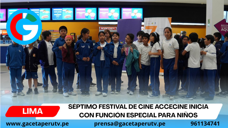 Séptimo festival de cine AcceCine inicia con función especial para niños