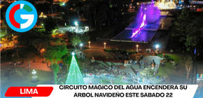 Circuito Mágico del Agua encenderá su árbol navideño este sábado 22
