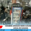 Hombre armado hiere cocinero en local de Canadá