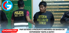 PNP detiene a presunto miembro de banda de extorsión “gota a gota”.