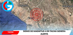 Sismo de magnitud 4 en Tacna genera alerta, sin daños mayores