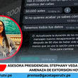 Asesora presidencial Stephany Vega sufre grave amenaza de extorsión