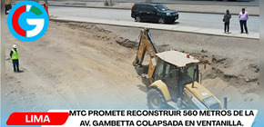 MTC promete reconstruir 560 metros de la Av. Gambetta colapsada en Ventanilla.