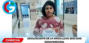 Adolescente de 14 años lleva seis días desaparecida