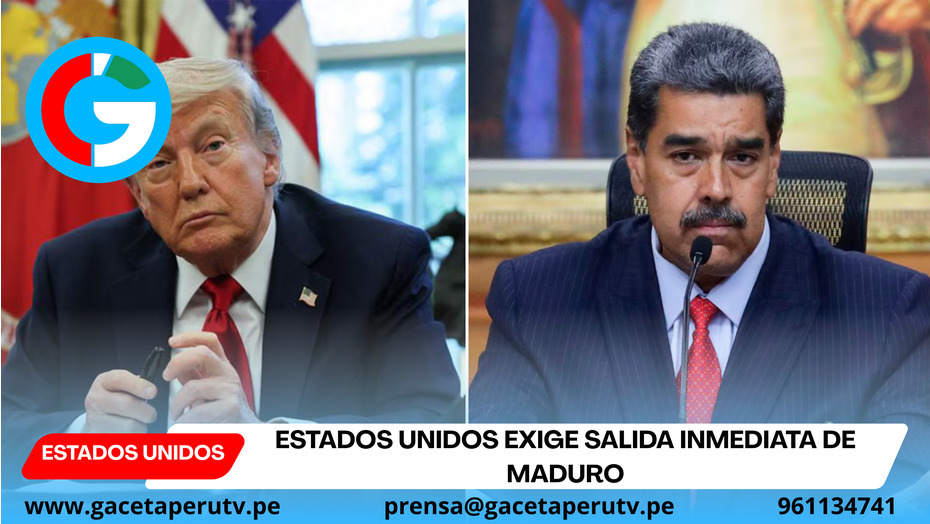 Estados Unidos exige salida inmediata de Maduro
