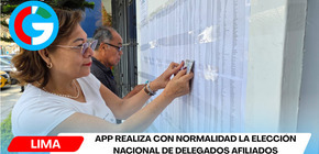 APP realiza con normalidad la elección nacional de delegados afiliados