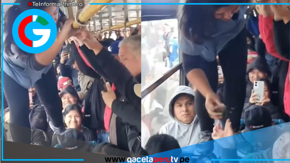 Mujer sorprende con insólita forma de cobrar pasaje en bus urbano