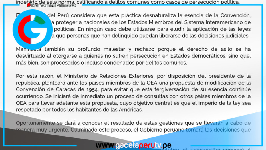 Evalúan salvoconducto para Betssy Chávez tras salida de embajador cubano