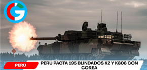 Perú pacta 195 blindados K2 y K808 con Corea