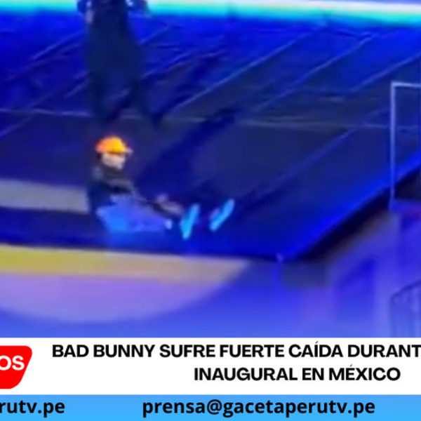 Bad Bunny sufre fuerte caída durante concierto inaugural en México
