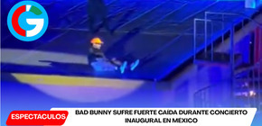 Bad Bunny sufre fuerte caída durante concierto inaugural en México