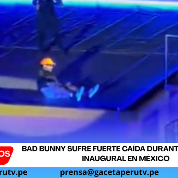 Bad Bunny sufre fuerte caída durante concierto inaugural en México
