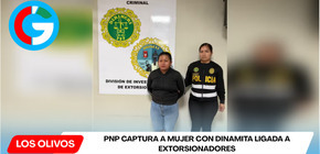 PNP captura a mujer con dinamita ligada a extorsionadores