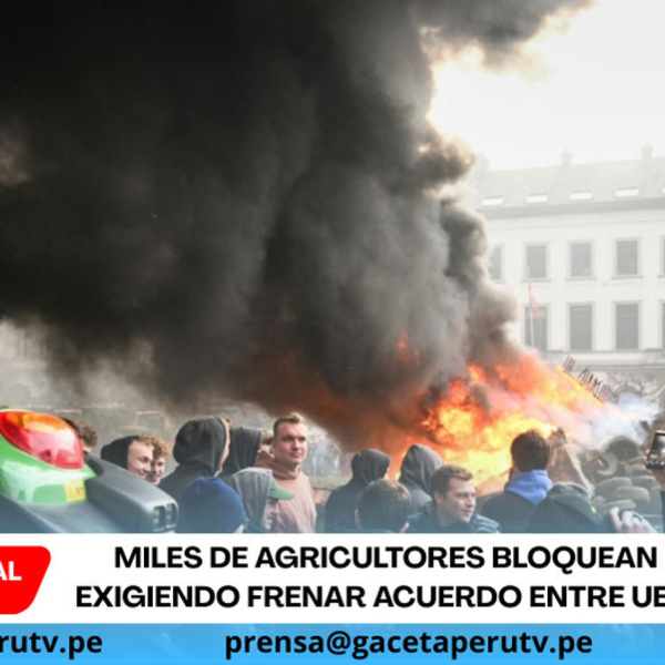 Miles de agricultores bloquean Bruselas exigiendo frenar acuerdo entre UE-Mercosur