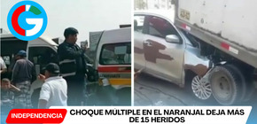 Choque múltiple en El Naranjal deja más de 15 heridos en Independencia