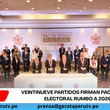 Veintinueve partidos firman Pacto Ético Electoral rumbo a 2026