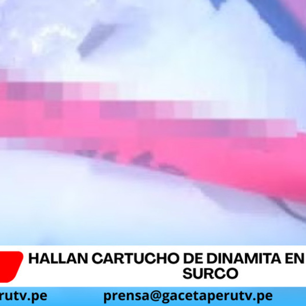 Hallan cartucho de dinamita en clínica de Surco