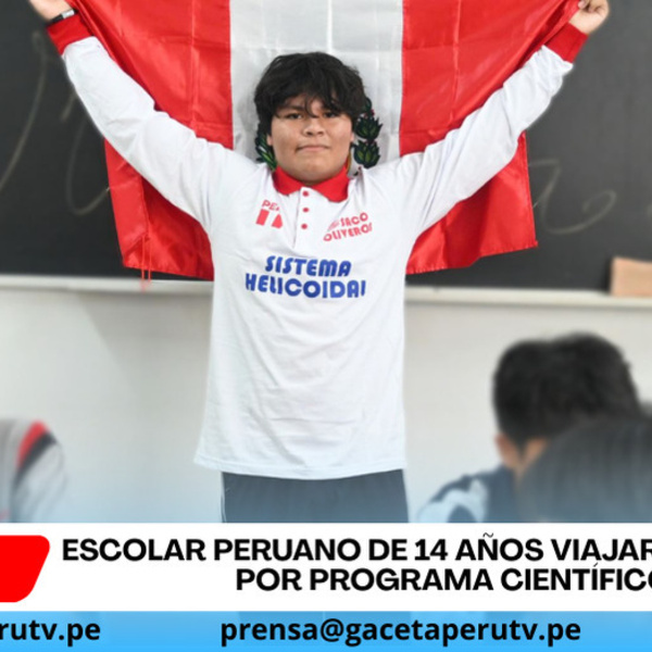 Escolar peruano de 14 años viajará a la NASA por programa científico