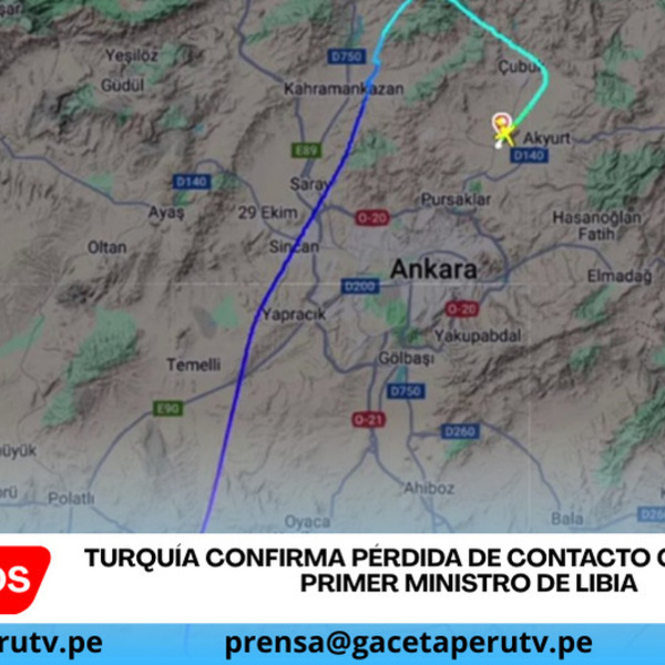 Turquía confirma pérdida de contacto con avión del Primer Ministro de Libia