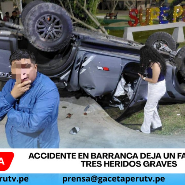 Accidente en Barranca deja un fallecido y tres heridos graves