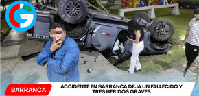 Accidente en Barranca deja un fallecido y tres heridos graves