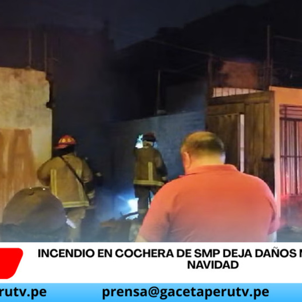 Incendio en cochera de SMP deja daños materiales en Navidad