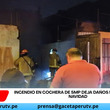 Incendio en cochera de SMP deja daños materiales en Navidad