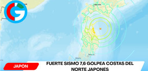 Fuerte sismo 7,6 golpea costas del norte japonés