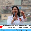 Fuerza Popular elige fórmula presidencial encabezada por Keiko Fujimori