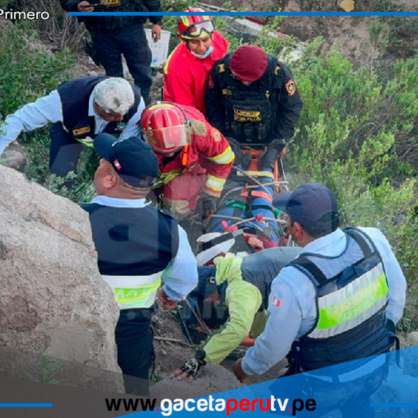La pareja sobrevivió a la caída de de 15 metros