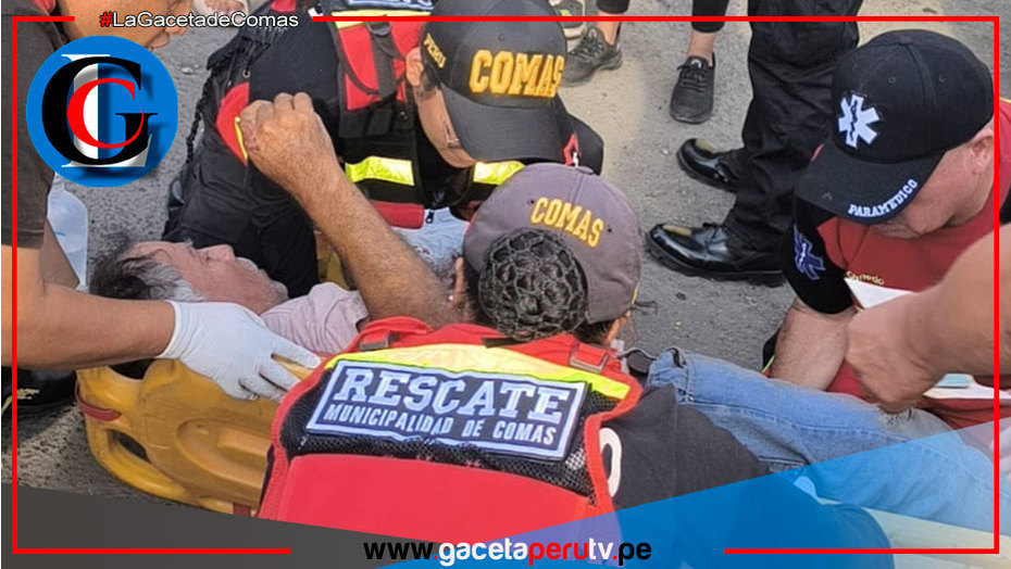 Adulto mayor atropellado sobrevive gracias a paramédicos en Comas
