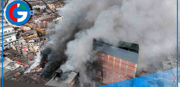 Humo tóxico de incendio en Barrios Altos afecta a SJL y El Agustino