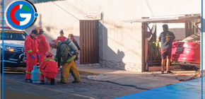 Explosión de balón de gas deja a mujer herida