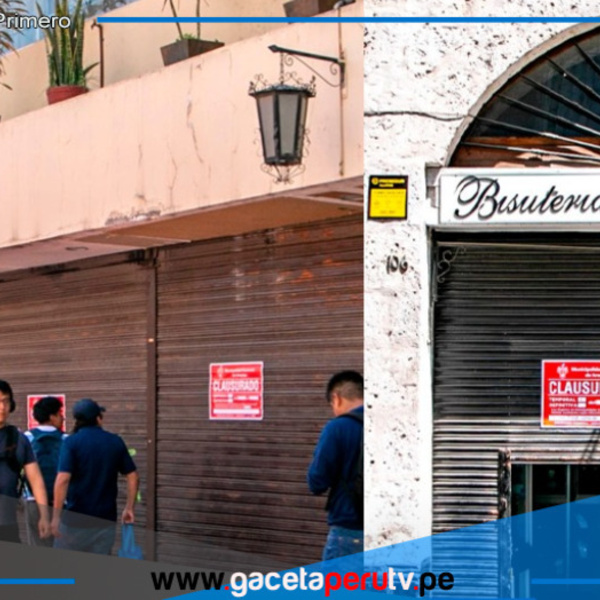Cierran locales en el cercado de Arequipa 