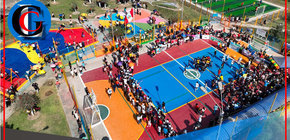 Alcalde Ulises Villegas entrega parque remodelado en El Parral en Comas