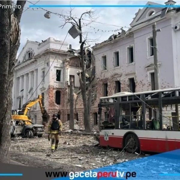 Ataque ruso en la ciudad ucraniana de Sumi.