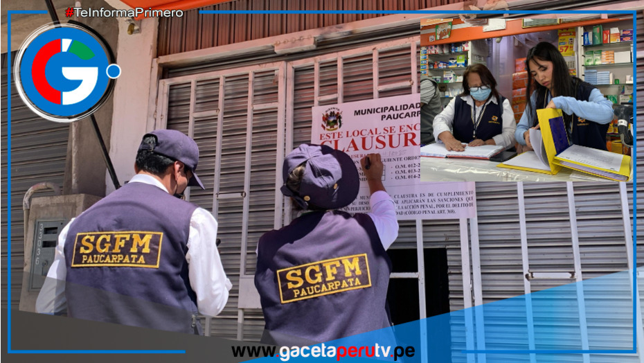 Clausuran nueve Farmacias en Paucarpata Arequipa