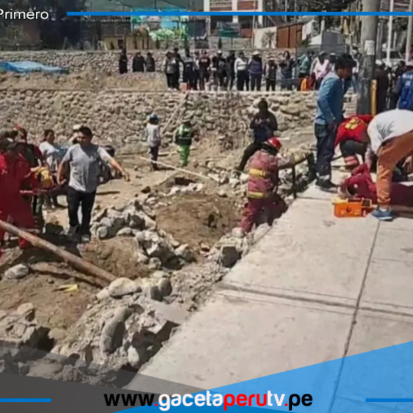 Tres obreros heridos por derrumbe de muro en Characato.