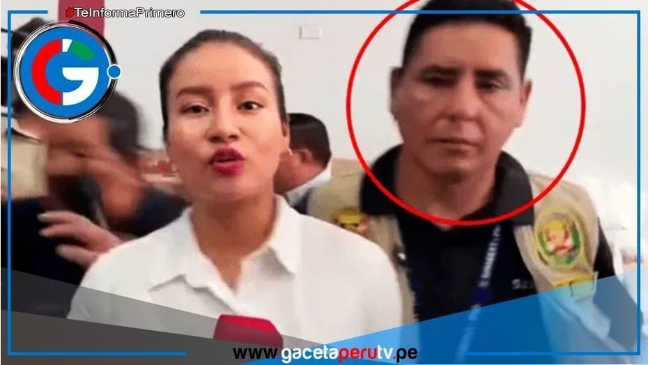 olicía que escoltaba al ministro del Ambiente empujó a  periodista en vivo.