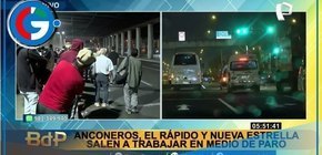 Transportistas paralizan Lima tras asesinato de conductor en Los Olivos.